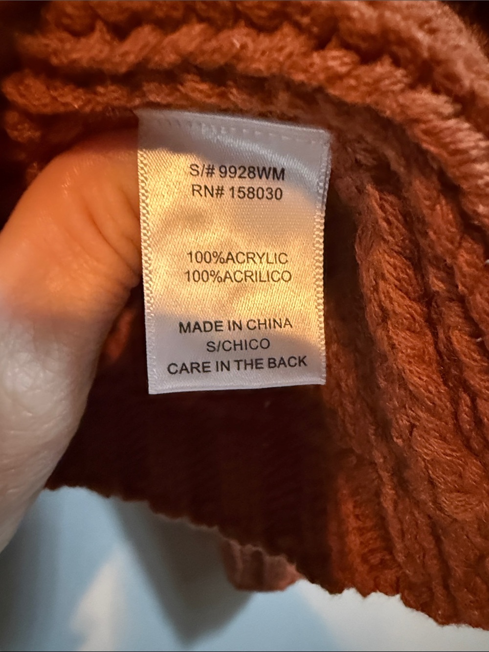 Judith March Brown Cable Knit Hoodie with Sequined Turkey Motif - Picture 6 of 6